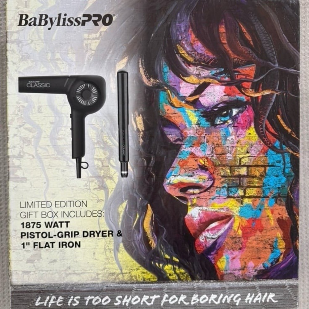 BaBylissPRO‎ Limited Edition Dryer & Flat Iron Set Black